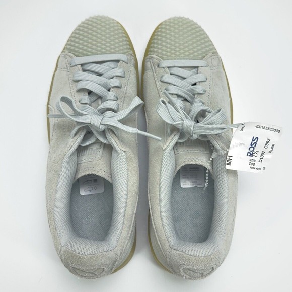 Puma Suede Jelly Grey Leather Womens Sz 7.5 EU 38 Low top Trainers 365859 02 - Picture 5 of 10